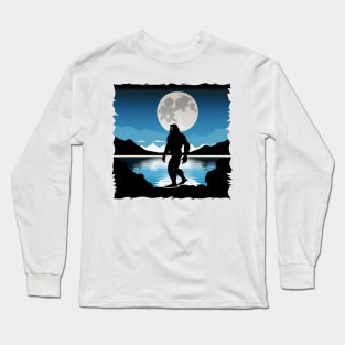 Bigfoot Moon Long Sleeve T-Shirt